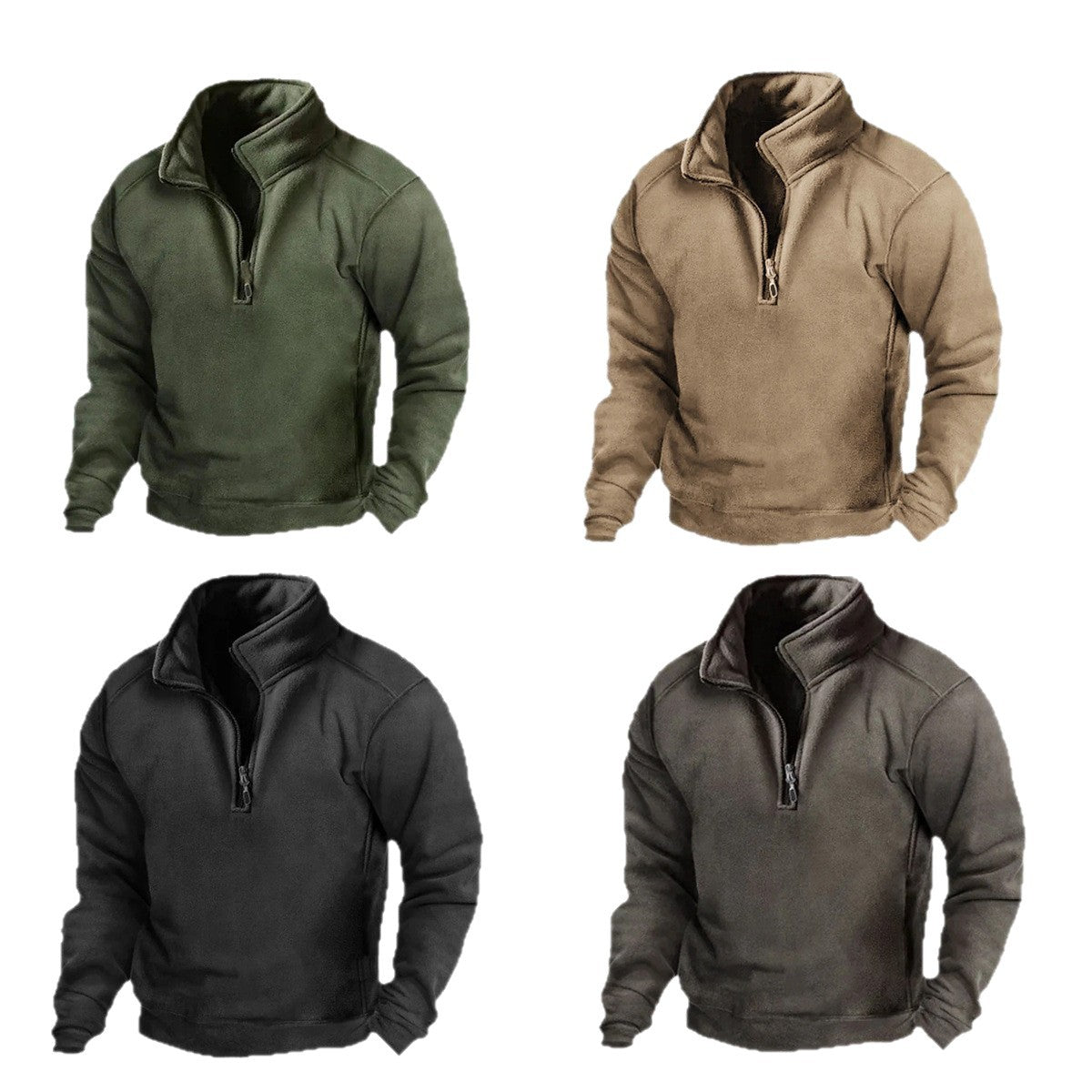 Mens V-Neck Fleece Tactical Sweatshirt