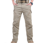 Beige pants worn by a person on a white background with 'JIN EAGLE' branding.